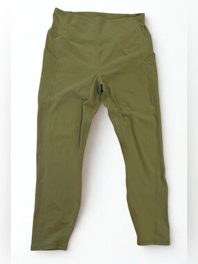 Fabletics Womens Oasis PureLuxe High-Waisted 7/8 Legging Size: L Forest Moss